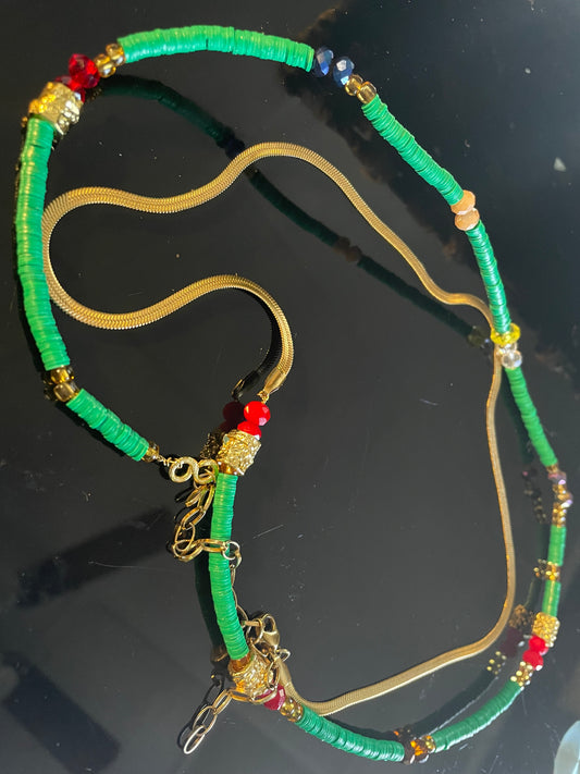 Green Goddess Gold Chain ￼Waist-beads