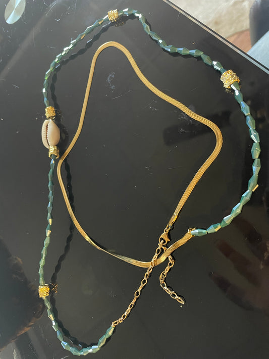 Cowrie Shell Vibe Gold Chain ￼Waist-beads