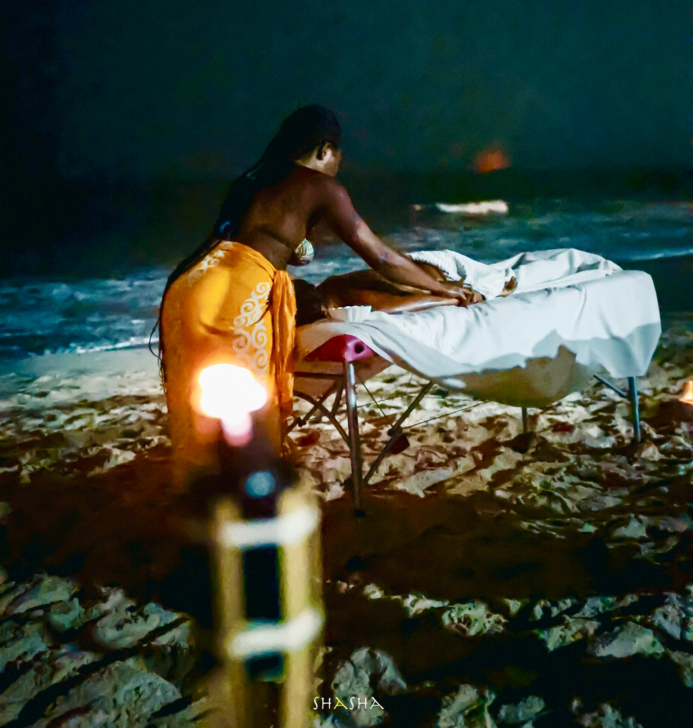 Romantic Moonlight Beach Massage for Two   $195